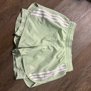 Green adidas Aeroready Made for Training Minimal Two-in-One Women's Med Shorts